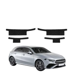 Komplektas 4w1 Juoda techninė apsauginė danga slenksčiams Mercedes A Klasa W177 (2018-2026) GRIZZ HeavyDuty Black