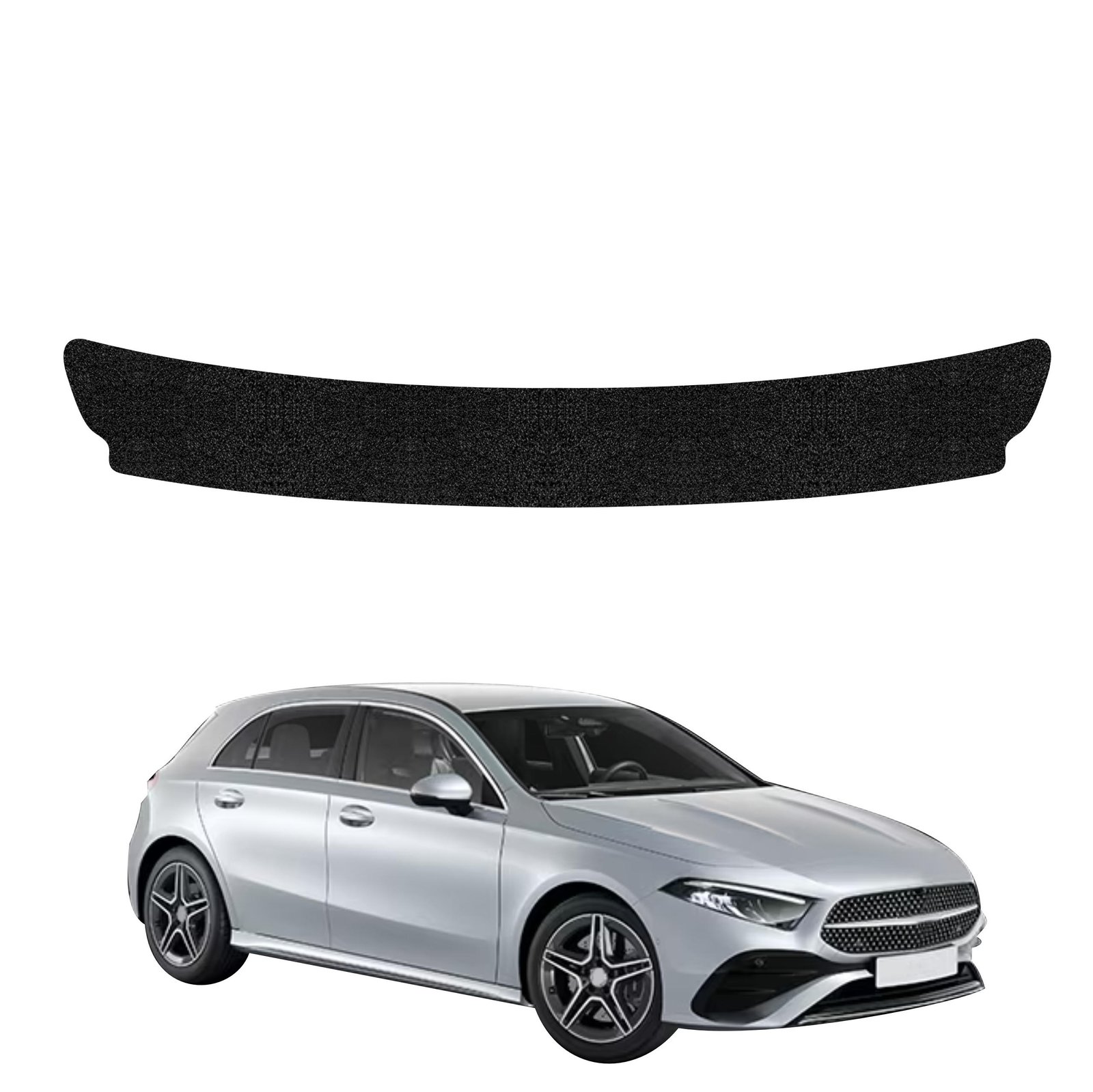 Juoda techninė apsauginė danga bagažinės slenksčiui Mercedes A Klasa W177 (2018-2026) GRIZZ HeavyDuty Black