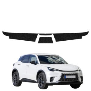 Komplektas 2w1 Juoda techninė apsauginė danga bagažinės slenksčiui Lexus LBX (2023-2026) GRIZZ HeavyDuty Black
