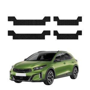 Komplektas 4w1 Juoda techninė apsauginė danga slenksčiams Kia XCeed (2022-2025) GRIZZ HeavyDuty Black