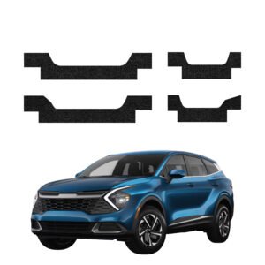 Komplektas 4w1 Juoda techninė apsauginė danga slenksčiams Kia Sportage 5 (2021-2025) GRIZZ HeavyDuty Black