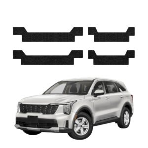 Komplektas 4w1 Juoda techninė apsauginė danga slenksčiams Kia Sorento (2023-2026) GRIZZ HeavyDuty Black