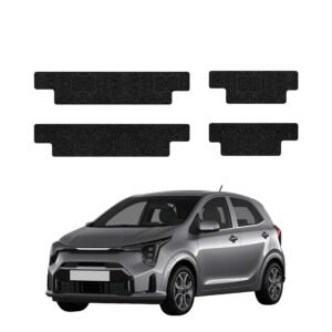 Komplektas 4w1 Juoda techninė apsauginė danga slenksčiams Kia Picanto (2023-2026) GRIZZ HeavyDuty Black